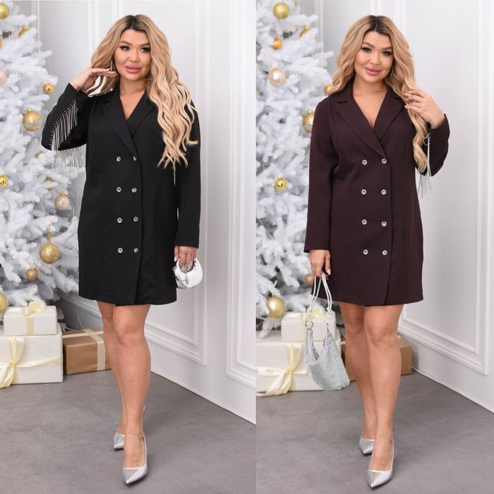 Женское платье пиджак 48-58 батал Жіноча сукня піджак великі розміри