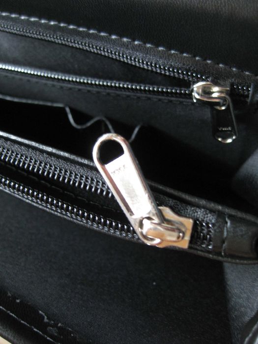 Teczka skórzana męska czarna nowa