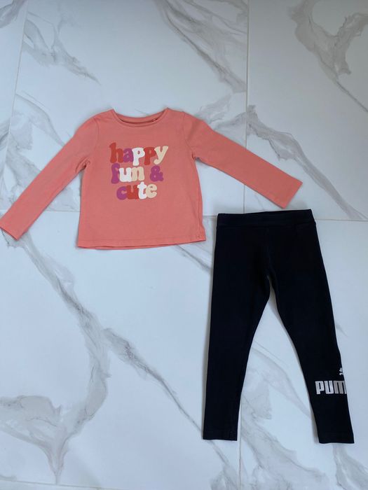 Лосіни Puma 2-3 реглан лонгслів 92-98 лосини кофта 3-4