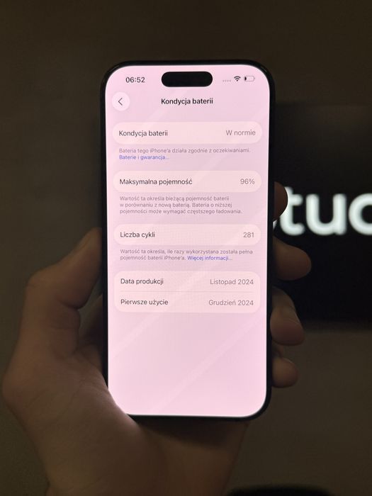 RATY 0% iPhone 16 Pro 128GB BATERIA 96% GWARANCJA 12 miesiecy!!!