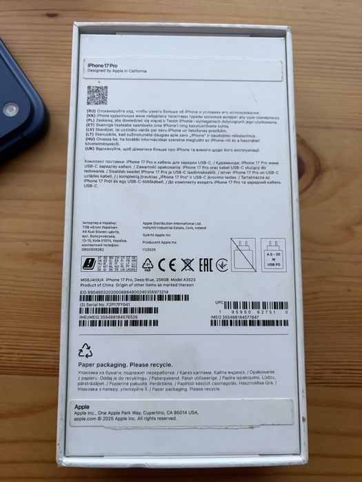 iPhone 17 Pro 256GB Bateria 98%