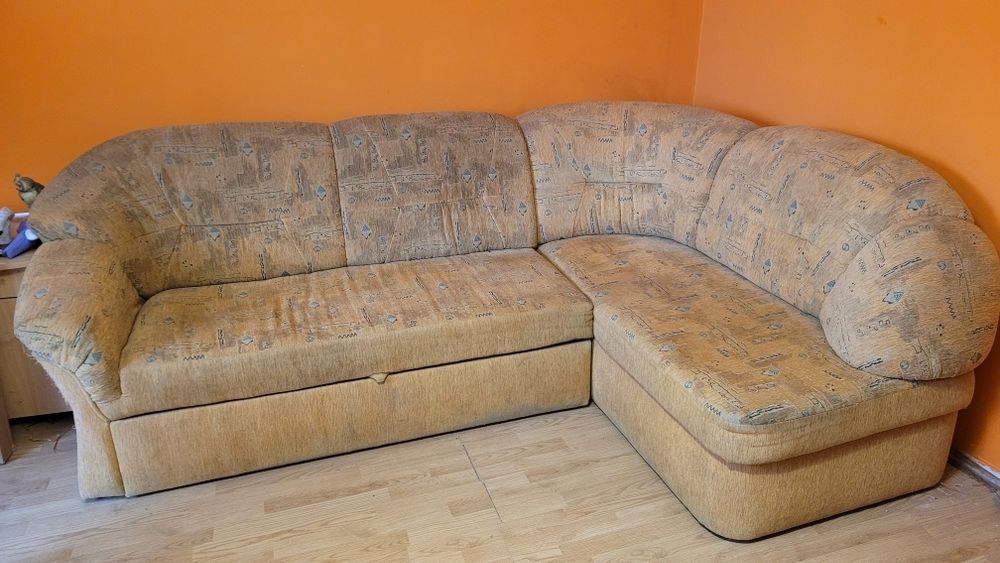 Oddam za darmo kanapę narożną rozkładaną