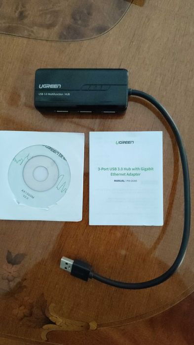 Ugreen 3-Port USB and 1 RJ45 Gigabit Adapter64750958473091120