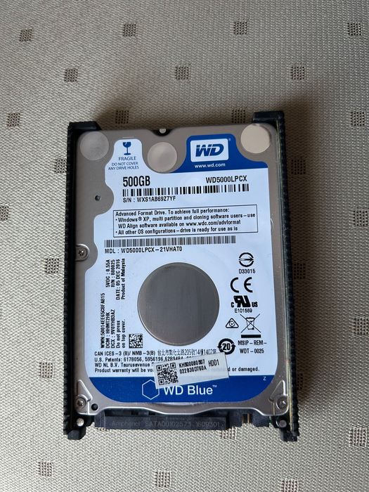 Dysk twardy (HDD) Western Digital 500GB wewnętrzny.