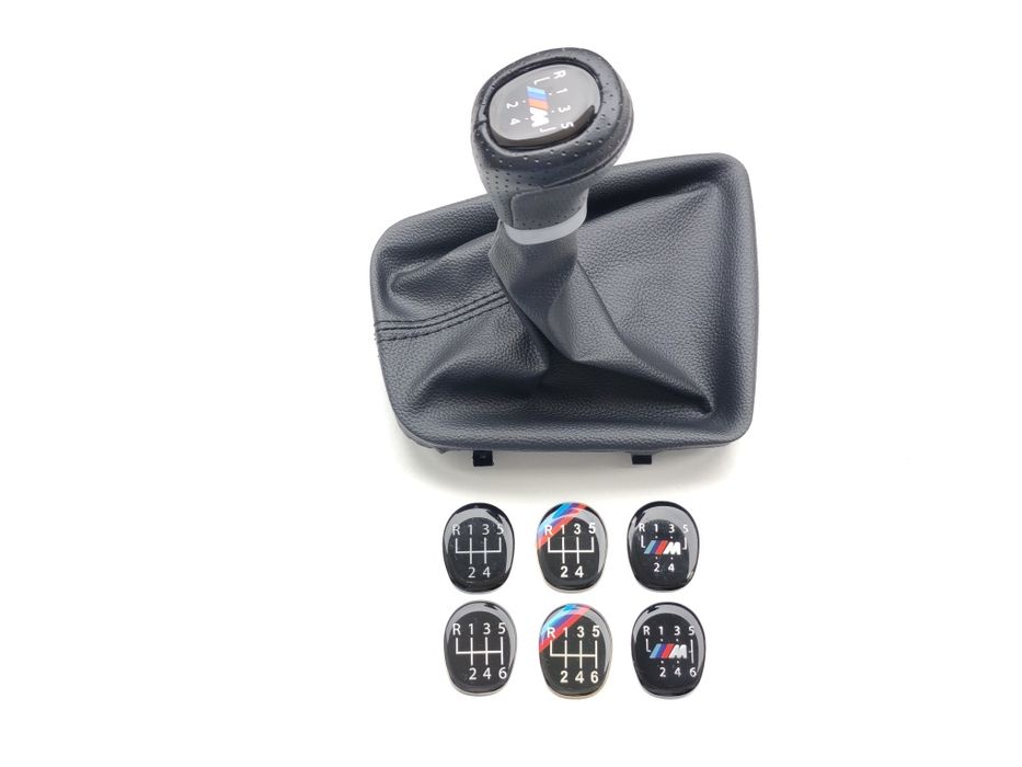 Manete Moca Manípulo Alavanca e Fole velocidades BMW Pele Perfurada Mate Madeira Cromada 5 6 M E46 Serie 3 Mudanças Novo