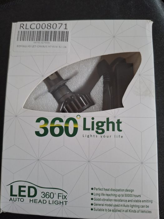Kit de lâmpadas LED (referência RLC008071 / H7 / 60W / 6000K)
