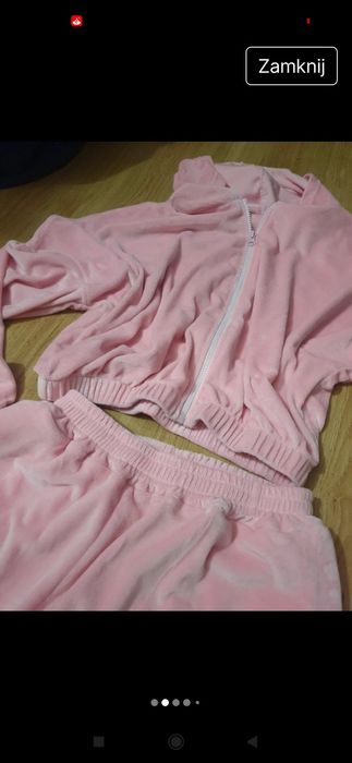 Dres welurowy cukierkowy