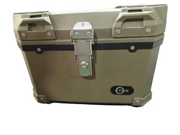 Кофр прямокутний YBX для мотоцикла, пластиковий, зелений, 45 літрів