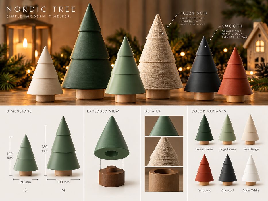Árvore de Natal nórdica minimalista