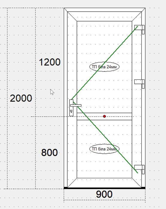 АКЦІЯ -40% Вікна Двері пластикові вхідні 900х2000