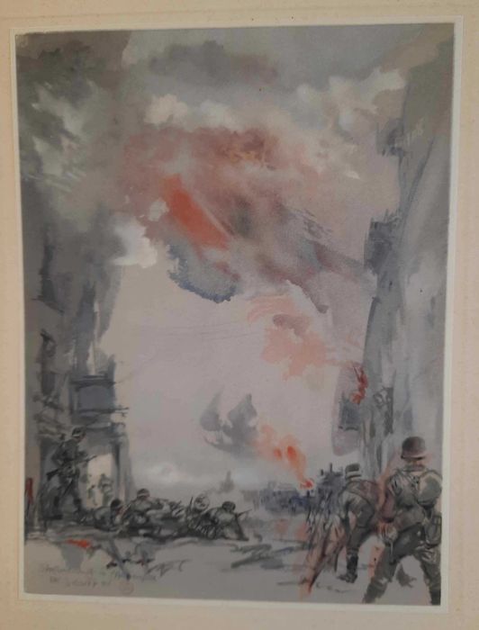 Hermann Schardt II W.Ś. Grafika Strassenkampf in Mariampole