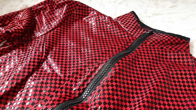 Kombinezon przebranie halloween catsuit winyl latex z zamkami