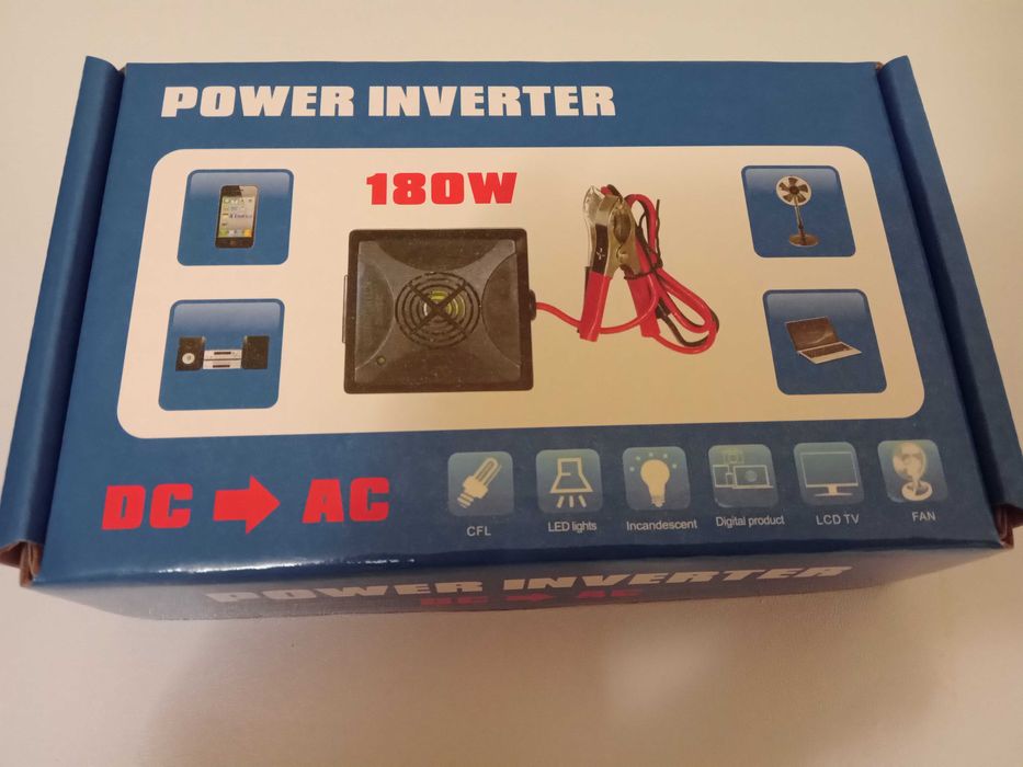 Преобразователь с 12v---220v тянет мелкую бытовую технику.