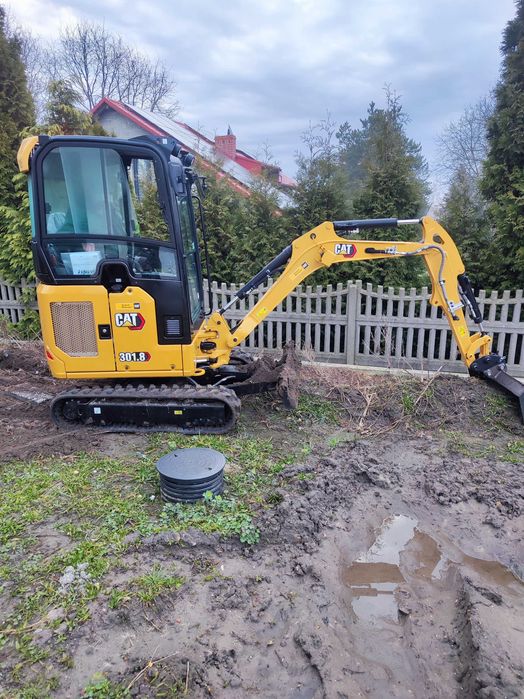 usługi minikoparką wynajem prace ziemne niwelacje terenu koparka wykop