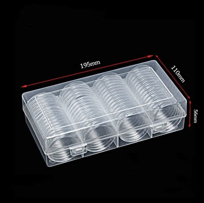 Капсули 40мм Box 60шт Капсулы для монет Монета