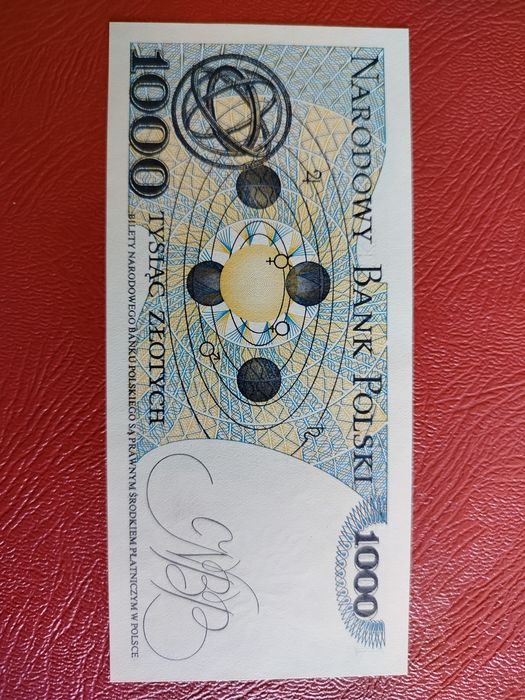 Mikołaj Kopernik PRL banknot 1000 złotych. Igła.