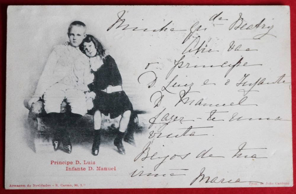 Príncipe D Luís Filipe e Infante D Manuel 1898 postal Sintra (Reserva AC)