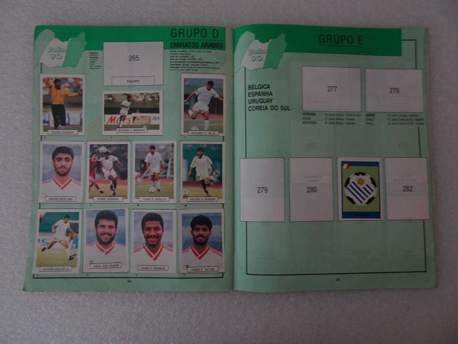 Caderneta de cromos de futebol Itália 90 - Euroflash faltam 182 cromos