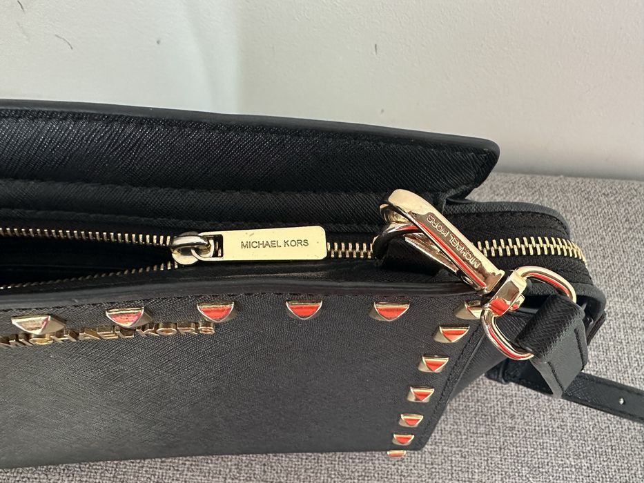 Czarna torebka Michael Kors z USA z ćwiekami
