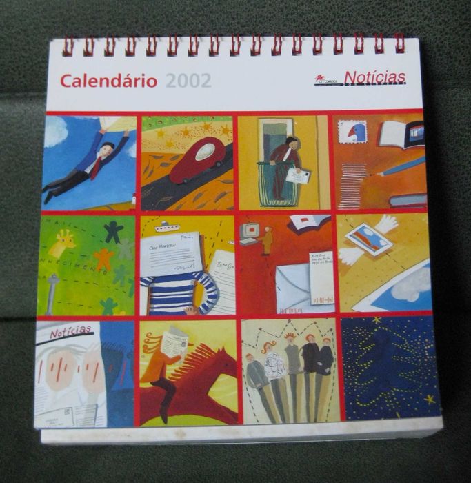 Calendário 2002 CTT em que cada Mês se Transforma num Postal