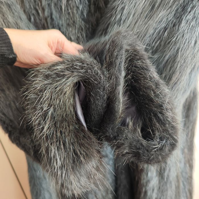 Шуба нутрія  натуральна довга  великий розмір