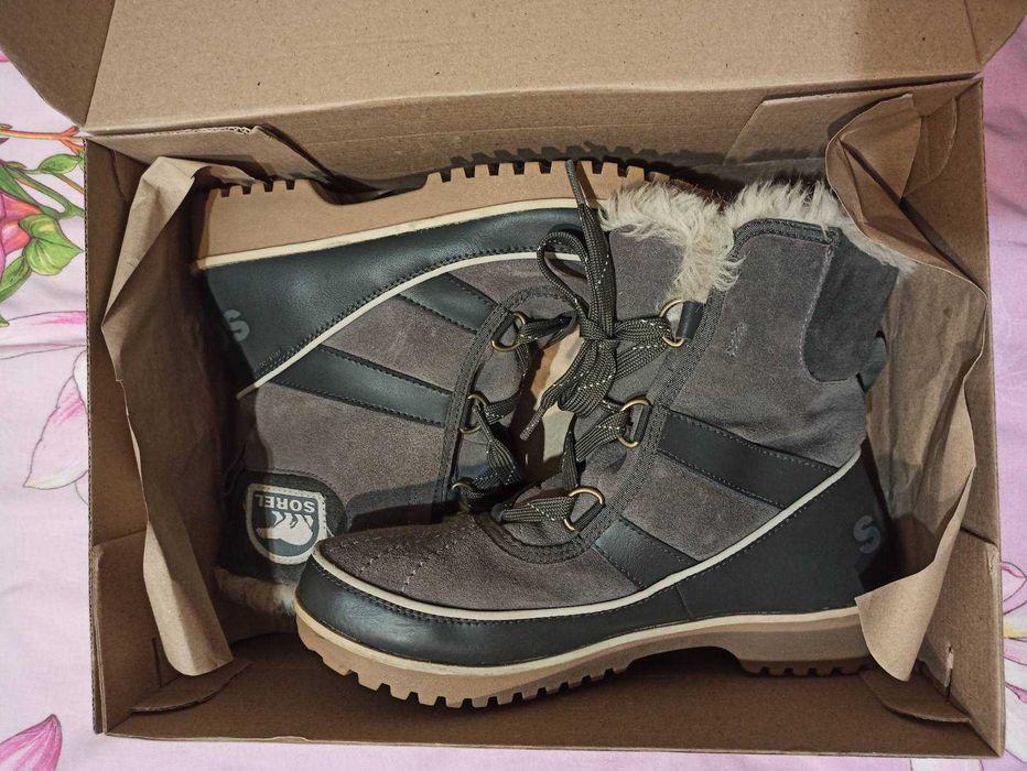 Зимові жіночі черевики SOREL Womens Tivoli II Gray WATERPROOF 40 р.