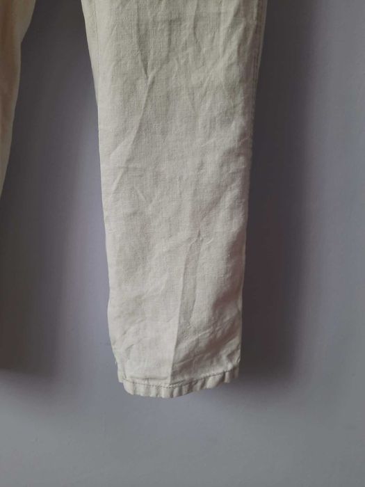 Spodnie lniane, jasny beż