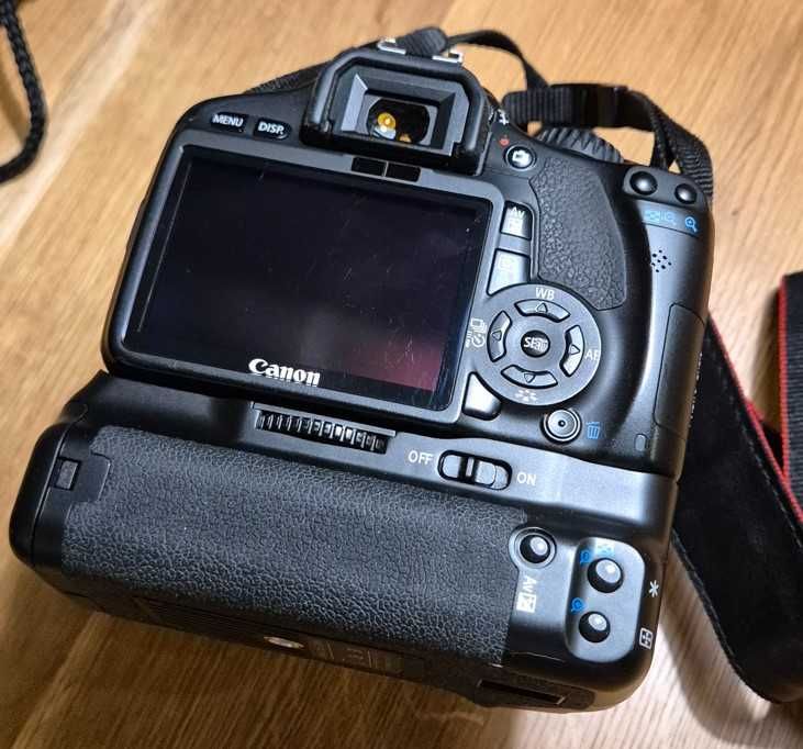 Zestaw Canon EOS 550D + 3 obiektywy + Battery Grip