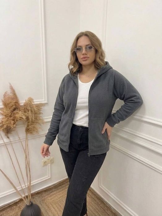 Флісова кофта жіноча на блискавці