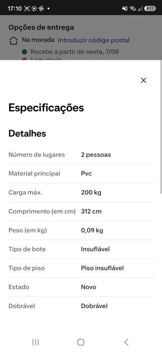 Kaiaque insuflavel 2 pessoas com remos