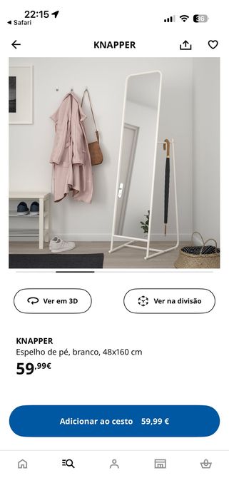 Espelho Ikea knapper