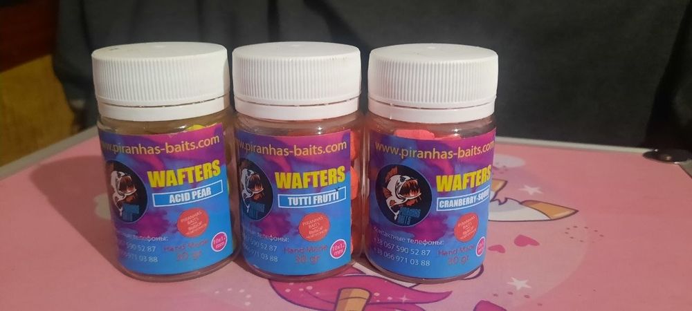 Насадки  Piranhas baits (поп-ап,вафтерс,пелетс)