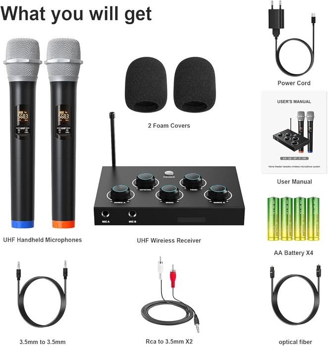 DIGITNOW! Бездротовий Bluetooth-караоке-мікрофон,