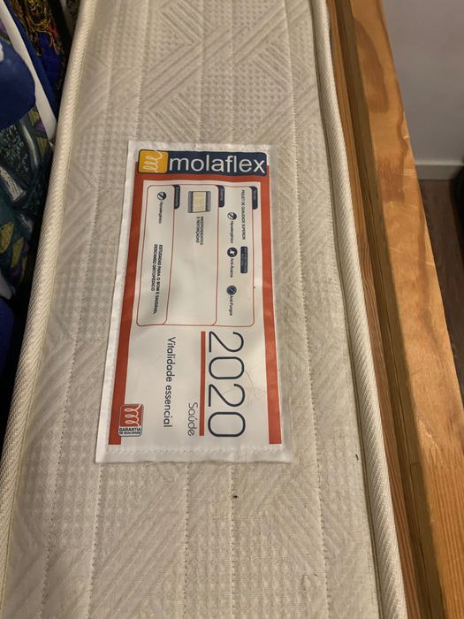 Cama estrutura + colchão corpo e meio