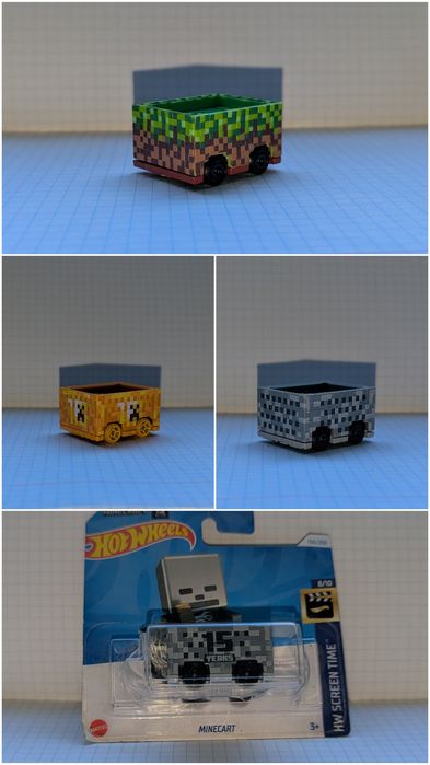 Hot wheels minecart (minecraft). 4 Вариации.