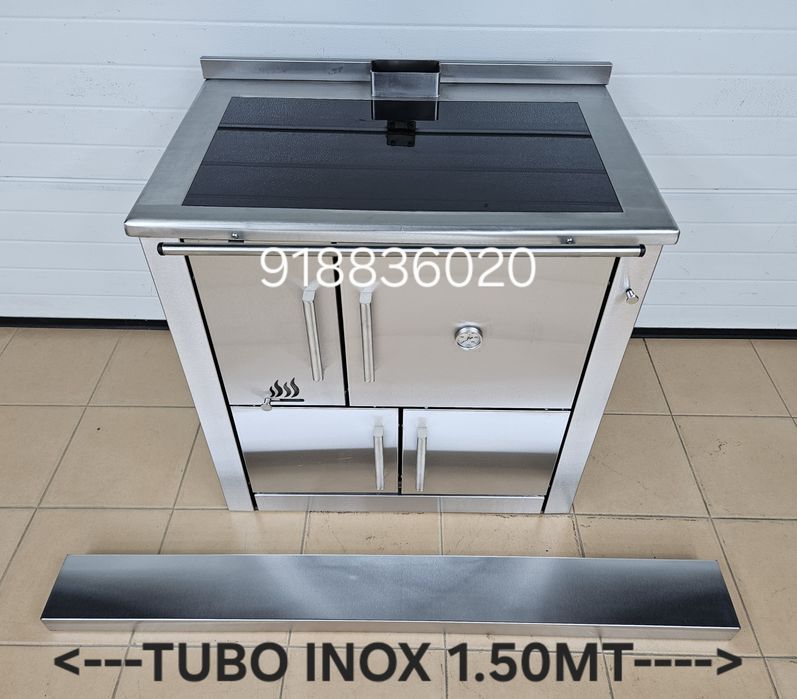 Fogão Lenha INOX Vitroceramica - NOVOS  - Fabrico Nacional