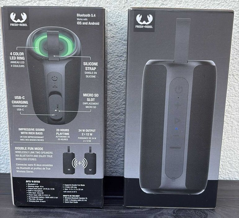 Głośnik przenośny Fresh 'n Rebel XL 24W NOWY, Oryginalnie zapakowany