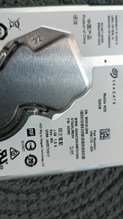 Seagate 500GB 2.5 SATA 5400RPM – zablokowany hasłem – na części