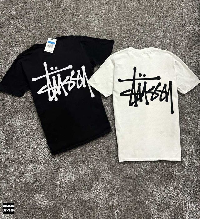 XS-XXL • Новая Футболка Stussy Basic • BIG Logo • Стусси Большой Принт Базовый