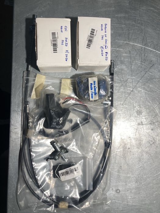 Peças Yamaha PW 50 decorações e rodas laterais azul