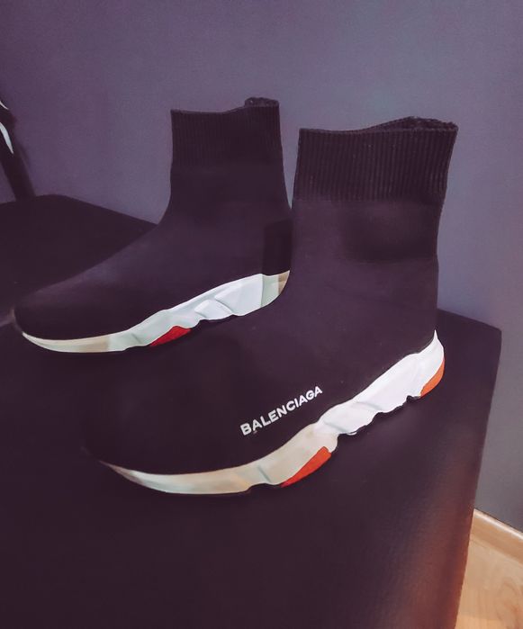 Buty sportowe skarpeta czarne r.38