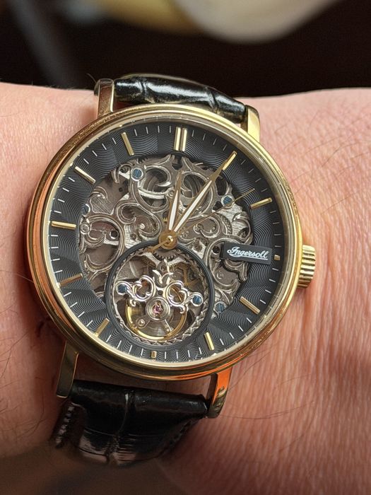 Zegarek męski Ingersoll Automatic 22jewels, skeleton, wymiary 45/53/10