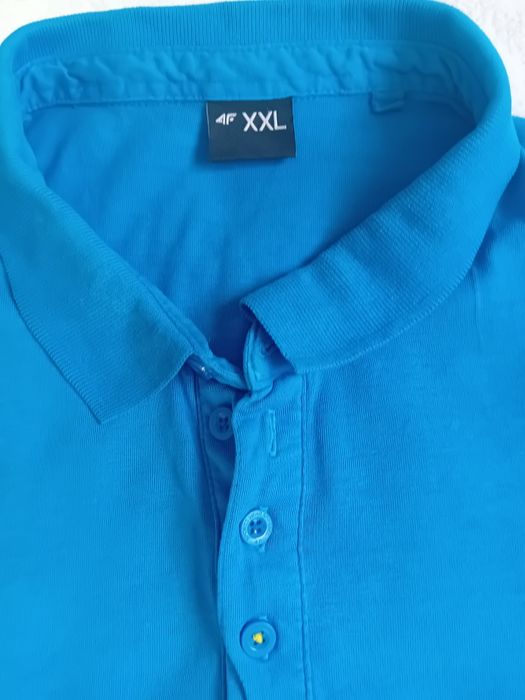 #4XL T-shirt niebieski jak nowy koszulka polo