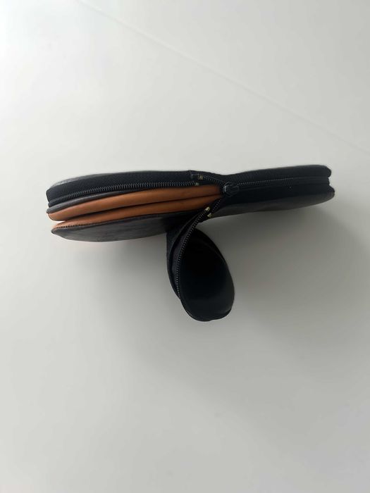 Skórzane pantofle mule + futerał r. 37