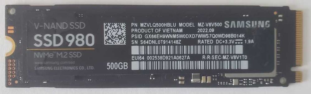 Samsung 980 500GB M.2