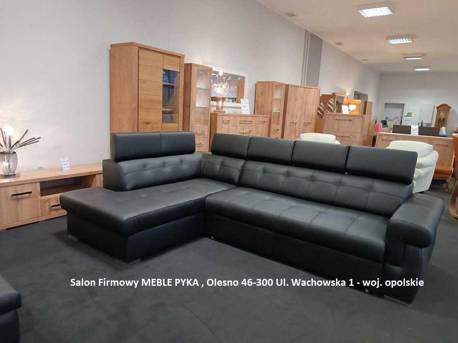 Nowy Narożnik 190x280cm ATLANTA, SKÓRA NATURAL, -27% Meble Pyka Olesno