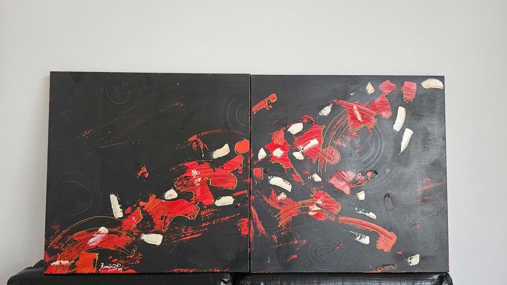 Duo de Quadros de Autor - Pintura em Tela