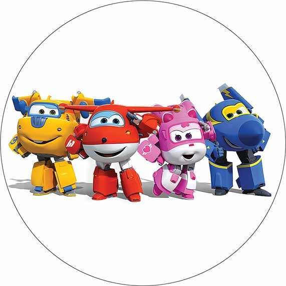 opłatek na tort super wings samoloty 20cm