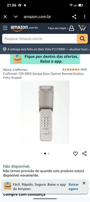 Sistema de entrada sem controle remoto