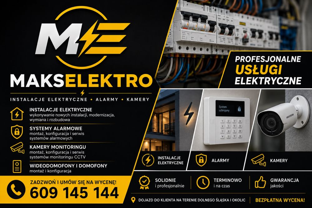 Elektryk - Kompleksowe uslugi elektryczne